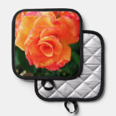 Orange Rose Topflappen (Vorderseite/Rückseite)