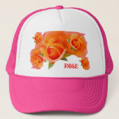 Orange Rose Truckerkappe (Vorderseite)