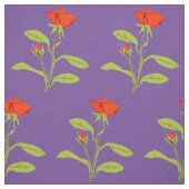 Orange Rose und Bud-Blätter Stoff (Muster)