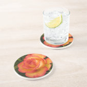 Orange Rose Untersetzer (Seite)