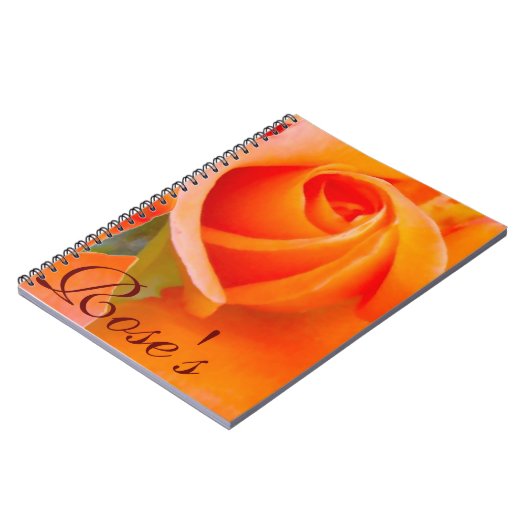Orange Rose von Alexandra Cook Notizblock (Linke Seite)