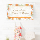 Orange Rose Wedding Banner (Insitu)