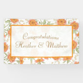 Orange Rose Wedding Banner (Horizontal)