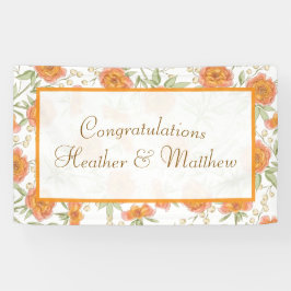 Orange Rose Wedding Banner