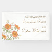 Orange Rose Wedding Banner (Horizontal)