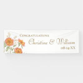 Orange Rose Wedding Banner
