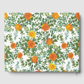 Orange Rose Wedding Elegante Schöne Aussicht Gästebuch (Rückseite)