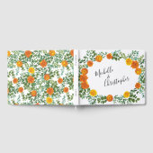 Orange Rose Wedding Elegante Schöne Aussicht Gästebuch (Voll)