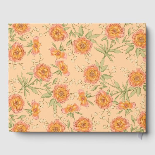 Orange Rose Wedding Gästebuch (Rückseite)