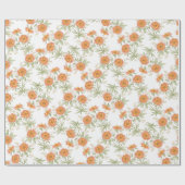 Orange Rose Wedding Geschenkpapier (Flach)