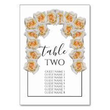 Orange Rose Wedding Guest Names