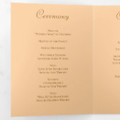Orange Rose Wedding Programs Dreifach-gefaltete Programmkarte (Innen Erste Seite)