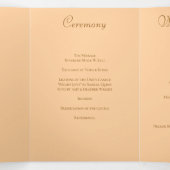 Orange Rose Wedding Programs Dreifach-gefaltete Programmkarte (Innenseite Mitte)