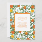 Orange Rose Weißes Foto Abschluss Ankündigung (Rückseite)