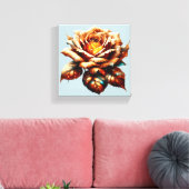 Orange Rose Wine Art Leinwanddruck (Insitu (Wohnzimmer))