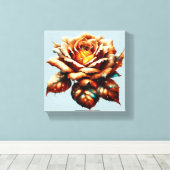 Orange Rose Wine Art Leinwanddruck (Insitu (Holzboden))