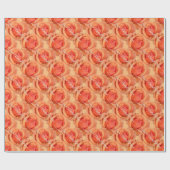 Orange Rose Wrapping Paper Personalisiert Rose Pap Geschenkpapier (Flach)