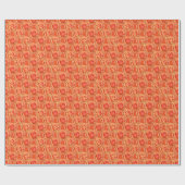 Orange Rose Wrapping Paper Romantische Rose Papier Geschenkpapier (Flach)