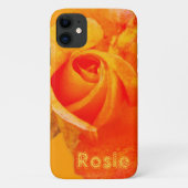 Orange Rose & Your Name Phone  Case-Mate iPhone Hülle (Rückseite)