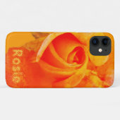Orange Rose & Your Name Phone  Case-Mate iPhone Hülle (Rückseite (Horizontal))