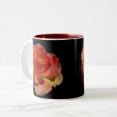 Orange Rose Zweifarbige Tasse (Vorderseite Links)
