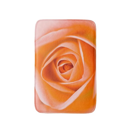 Orange Rosen-Blume Badmatte Badematte (Vorderseite Vertikal)