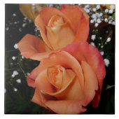 Orange Rosen-Fliese Fliese (Vorderseite)