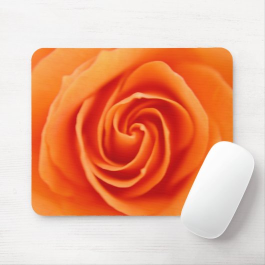 Orange Rosen-Mausunterlage Mousepad (Mit Mouse)