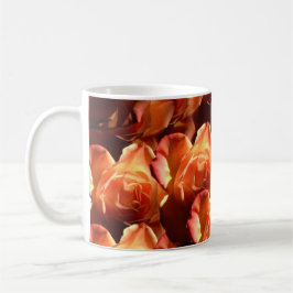 orange Rosen-Tasse Kaffeetasse