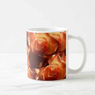 orange Rosen-Tasse Kaffeetasse