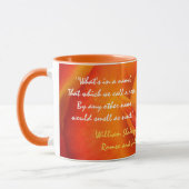 Orange Rosen-Zitat-Tasse Tasse (Links)