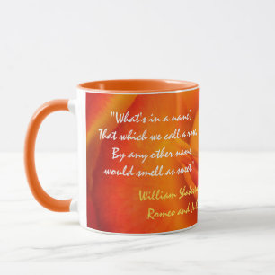 Orange Rosen-Zitat-Tasse Tasse