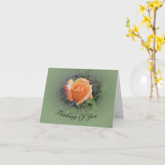 Orange Rosenknospe Karte (Gelbe Blume)