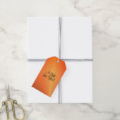 Orange-Rost-Glanz Geschenkanhänger (Mit Garn)