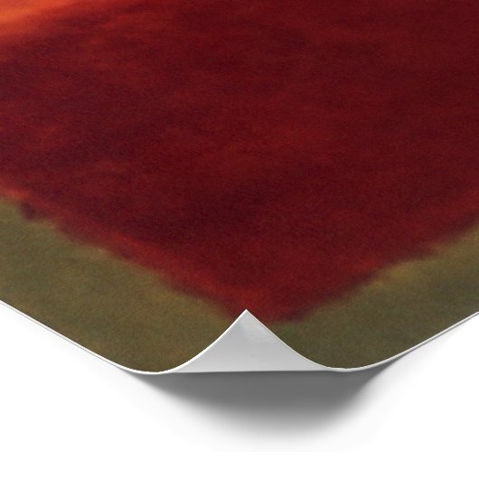 orange, rot auf grün poster (Ecke)