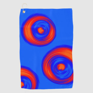 Orange Rot Blau Golfhandtuch