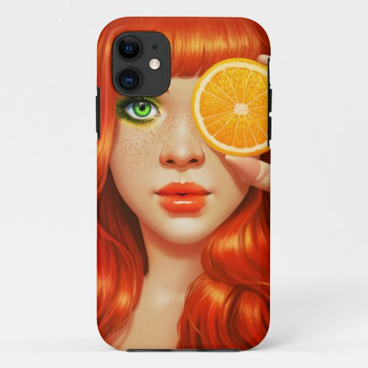Orange Rot Case-Mate iPhone Hülle (Rückseite)