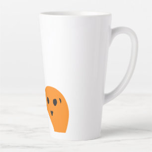 Orange rot gelb grau Halloween-Geistermuster w t Milchtasse
