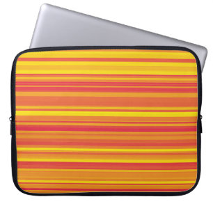 Orange Rot Gelbe Streifen Laptopschutzhülle