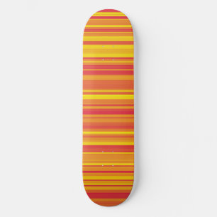 Orange Rot Gelbe Streifen Skateboard