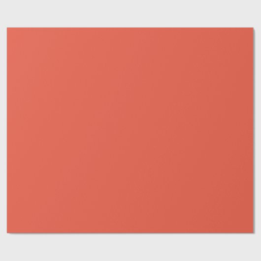 Orange Rot, Pastellfarbe Minimalistisch Geschenkpapier (Flach)