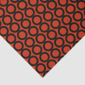 Orange Rot-Schwarz-Muster Seidenpapier (Ausschnitt)