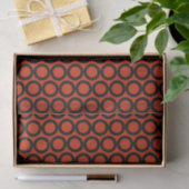Orange Rot-Schwarz-Muster Seidenpapier (Geschenk)