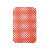 Orange, Rot, Terracotta polka dot Badematte (Vorderseite Vertikal)