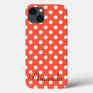 Orange, Rot, Terracotta polka dot Case-Mate iPhone Hülle