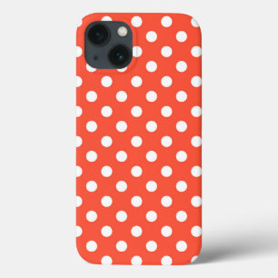 Orange, Rot, Terracotta polka dot Case-Mate iPhone Hülle