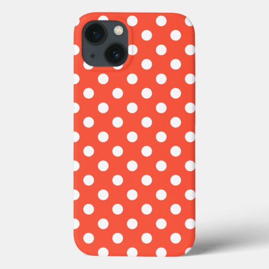 Orange, Rot, Terracotta polka dot Case-Mate iPhone Hülle (Rückseite)