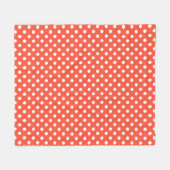 Orange, Rot, Terracotta polka dot Fleecedecke (Vorderseite (Horizontal))
