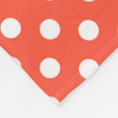Orange, Rot, Terracotta polka dot Fleecedecke (Ecke)