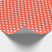 Orange, Rot, Terracotta polka dot Geschenkpapier (Ecke)